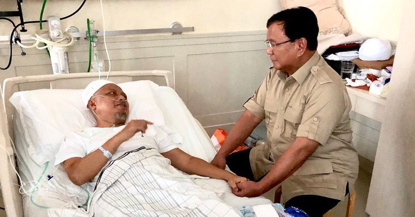 Jenguk Ustaz Arifin Ilham di RSCM, Prabowo Diperlihatkan Video Berkuda