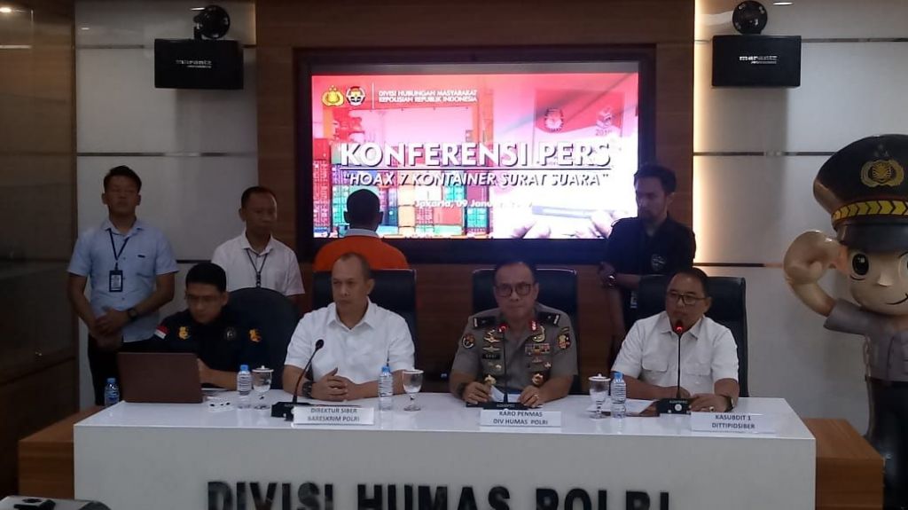Polisi Masih Dalami Motif Tersangka Sebar Hoaks 7 Kontainer Tercoblos