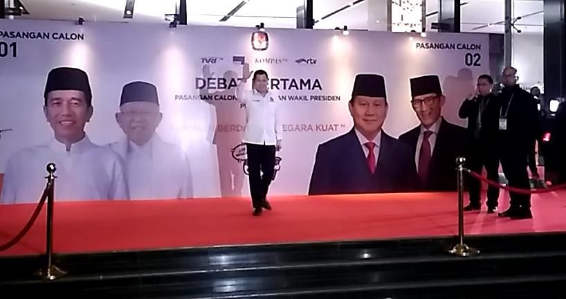 Beri Dukungan Moral kepada Jokowi-Ma'ruf, HT Hadiri Debat Capres