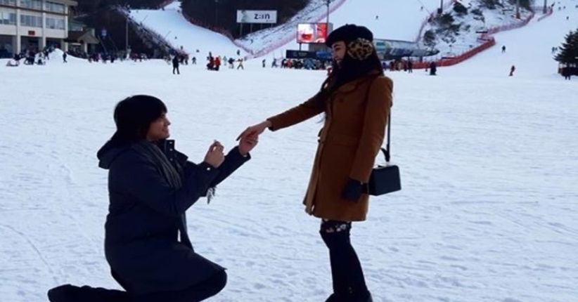 Kevin Aprilio Lamar Kekasih di Hamparan Salju Korsel, Memes Menangis