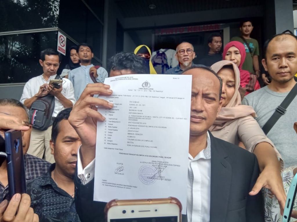 Sebut Wisatawan 212 Penghamba Uang, Ketua BTP Mania Dipolisikan