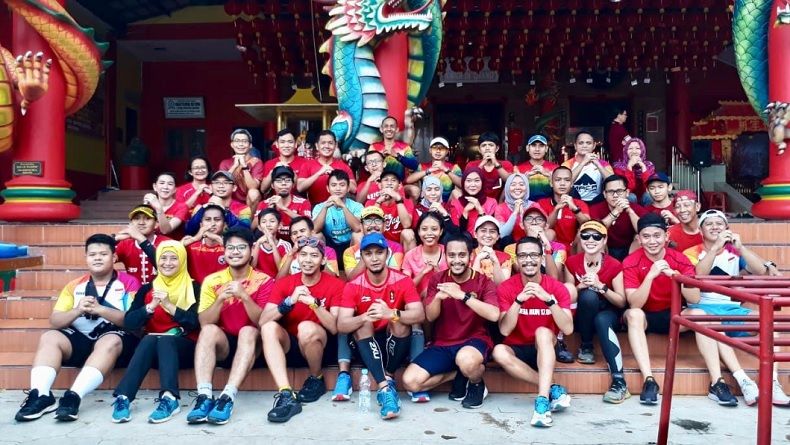 Meriahkan Tahun Baru Imlek, Komunitas Ini Berlari 9 Km ke Vihara