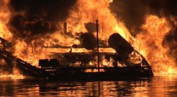 Kapal Angkut Elpiji Meledak di Sungai Mahakam, 3 Orang Terluka
