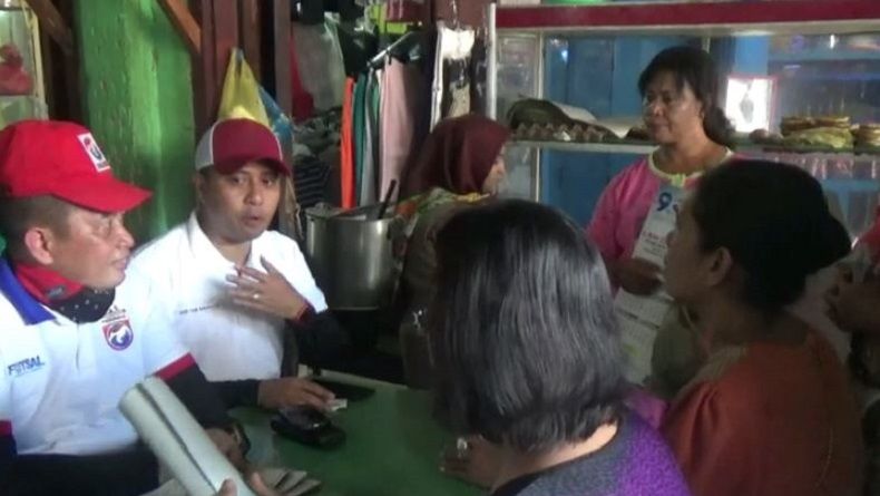 Caleg Perindo Serap Aspirasi Pedagang di Pasar Pancur Batu Deliserdang