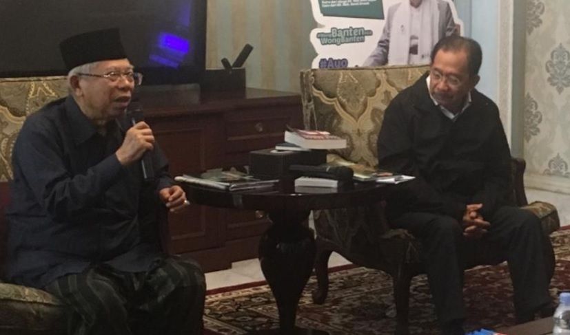Bertemu Ma'ruf Amin, Tanri Abeng Bahas Konsep Badan Usaha Milik Rakyat