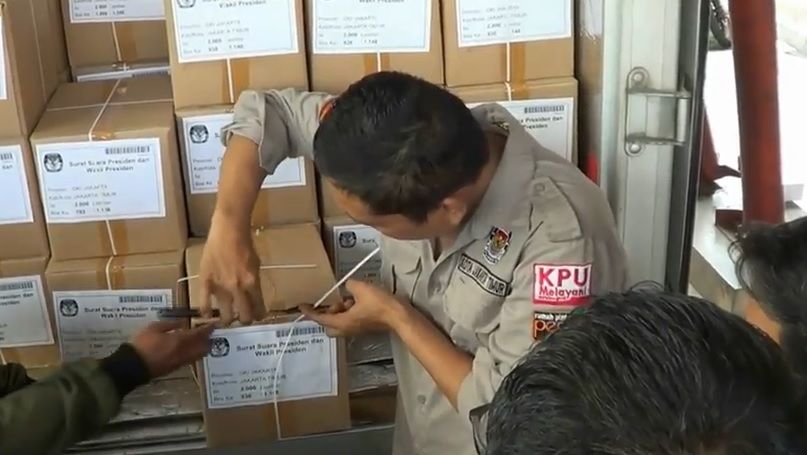 2,2 Juta Surat Suara Pilpres Tiba di Gudang KPU Jakarta Timur