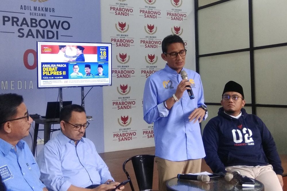 Sandi Usul Debat Selanjutnya Tak Perlu Panelis, Ini Alasannya
