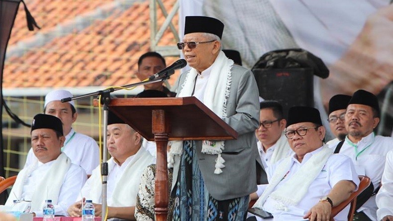 Akhiri Safari Politik di Jabar, Ma’ruf Yakin Tren Suara 01 Terus Naik