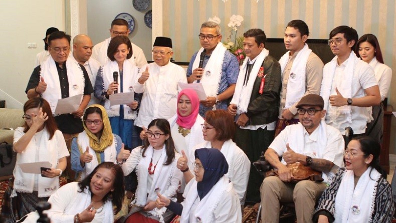 Selebritas Milenial Ikrar Perangi Hoaks Bersama Cawapres Ma'ruf Amin