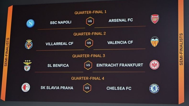 Hasil Undian Perempat Final Liga Europa, Arsenal Lawan Napoli