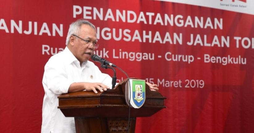 Menteri Basuki Minta Tol Bengkulu Beroperasi Paling Lambat Maret 2021