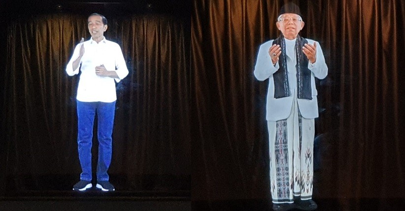 Hadapi Kampanye Terbuka, TKN Luncurkan Hologram Jokowi-Ma'ruf