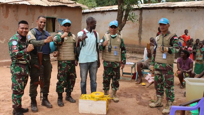 Satgas TNI Konga Amankan Mortir Temuan Warga di Afrika Tengah
