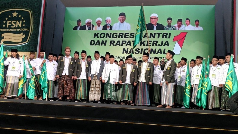 Cawapres Ma'ruf Amin Dorong Santri Berperan Jaga NKRI