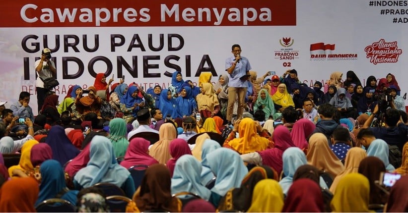 Sandiaga Uno: Prabowo-Sandi Siap Pasang Badan untuk Guru PAUD