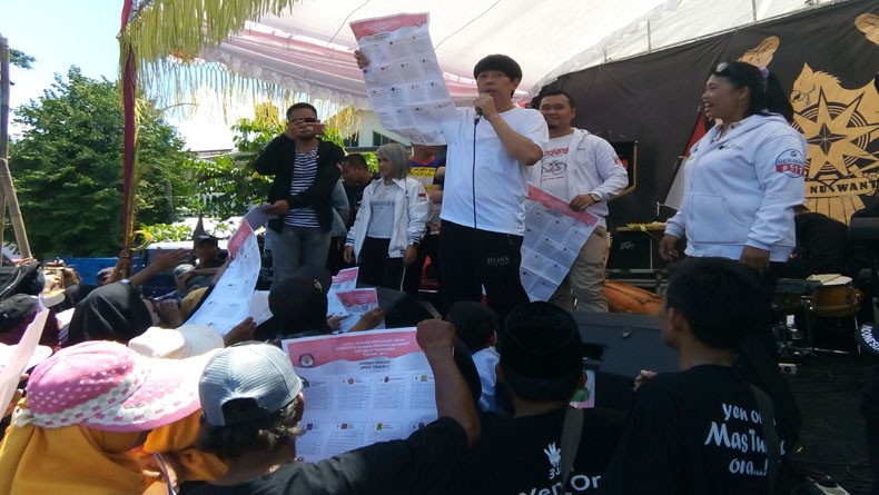 Kampanye di Solo, Caleg Perindo Henry: 17 April Coblos Nomor 9 dan 1
