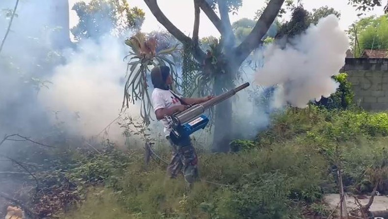 Fogging Nasional Perindo, DPC Blitar Asapi Permukiman Warga Tlumpu