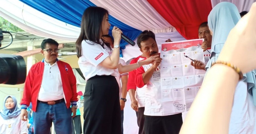 Simulasi Pencoblosan, Liliana Tanaja: Cari Nomor 9, Partai Perindo