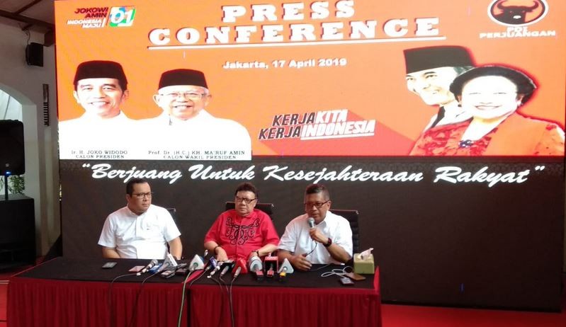 Sempat Tertinggal, Jokowi-Ma'ruf Amin Menang Tipis di Kandang PDIP