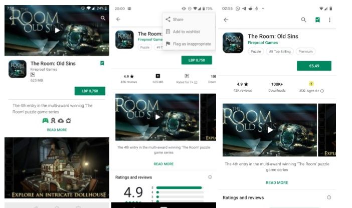 Play Store Uji Tombol Wishlist yang Lebih Mudah Diakses