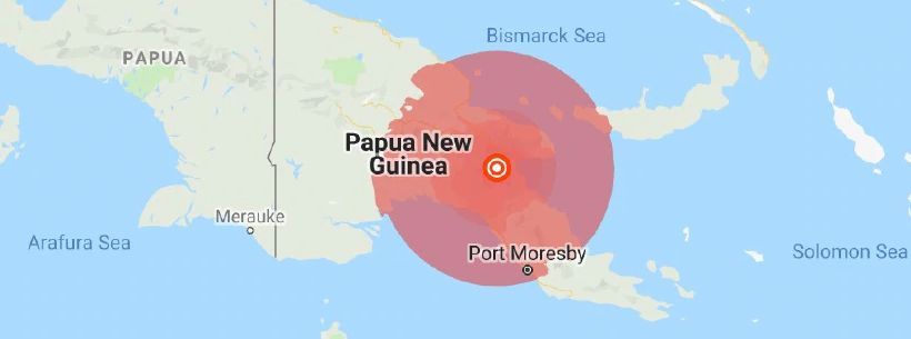 Gempa Kuat Bermagnitudo 7,2 Guncang Papua Nugini