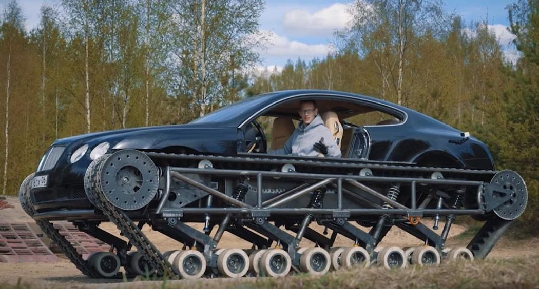 Modifikator Rusia Bongkar Bentley Continental GT Jadi Tank Militer