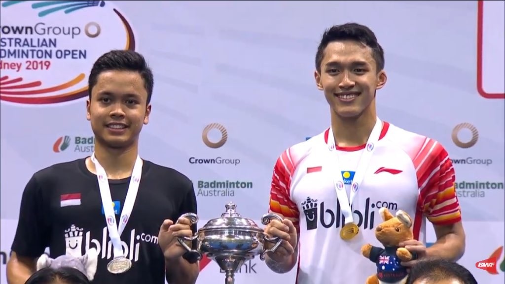 Taklukkan Anthony Ginting, Jonatan Christie Juara Australia Terbuka 2019