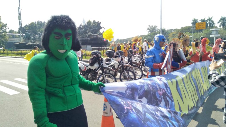 Gatot Kaca Hingga Hulk Kawal Sidang Sengketa Pilpres 2019 di MK