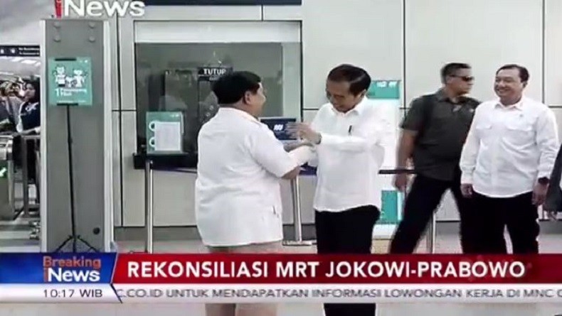Jokowi-Prabowo Bertemu, Teriakan We Love You Bergema di Stasiun MRT Lebak Bulus