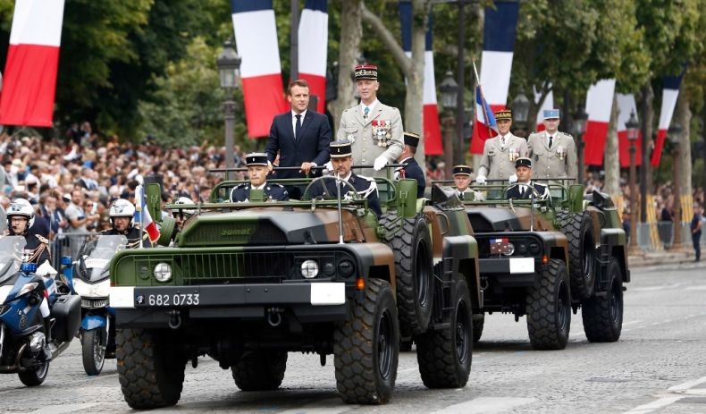Presiden Prancis Unjuk Kekuatan Militer Eropa di Parade Peringatan Hari Bastille