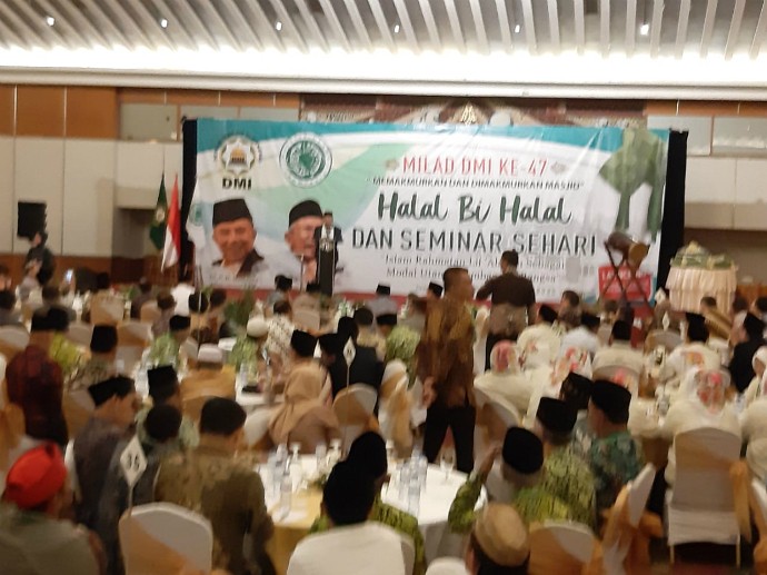 Di Halalbihalal DMI, Ma'ruf Amin Singgung Islam Moderat dan Tertolaknya Khilafah