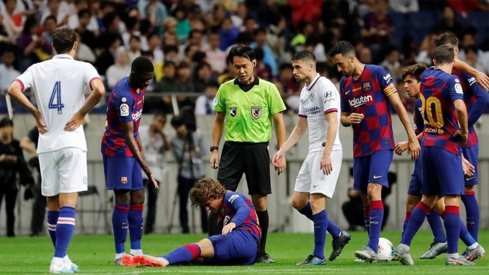 Dapat Tekel Keras Jorginho, Begini Kondisi Terkini Griezmann