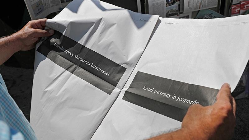 Negara Dilanda Krisis, Koran Lebanon Terbitkan Halaman Kosong