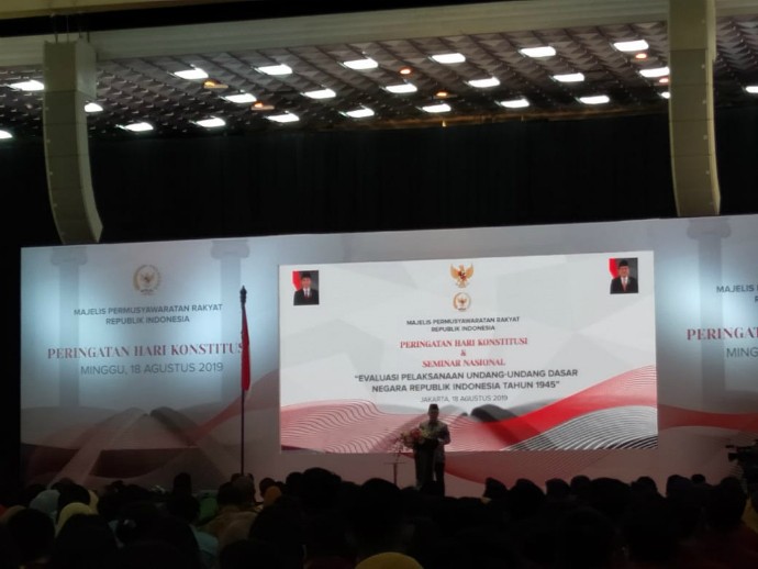 JK Hadiri Peringatan Hari Konstitusi di MPR