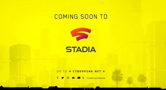 Game Cyberpunk 2077 Bakal Hadir di Layanan Cloud Google Stadia