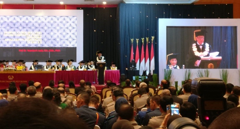 Menkumham Yasonna Laoly Dikukuhkan Jadi Guru Besar Kriminologi STIK