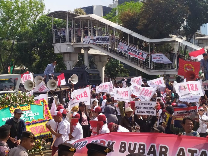 Aksi Dukung Revisi UU KPK, Demonstran: Jangan Sampai KPK Menjadi Makelar Kasus