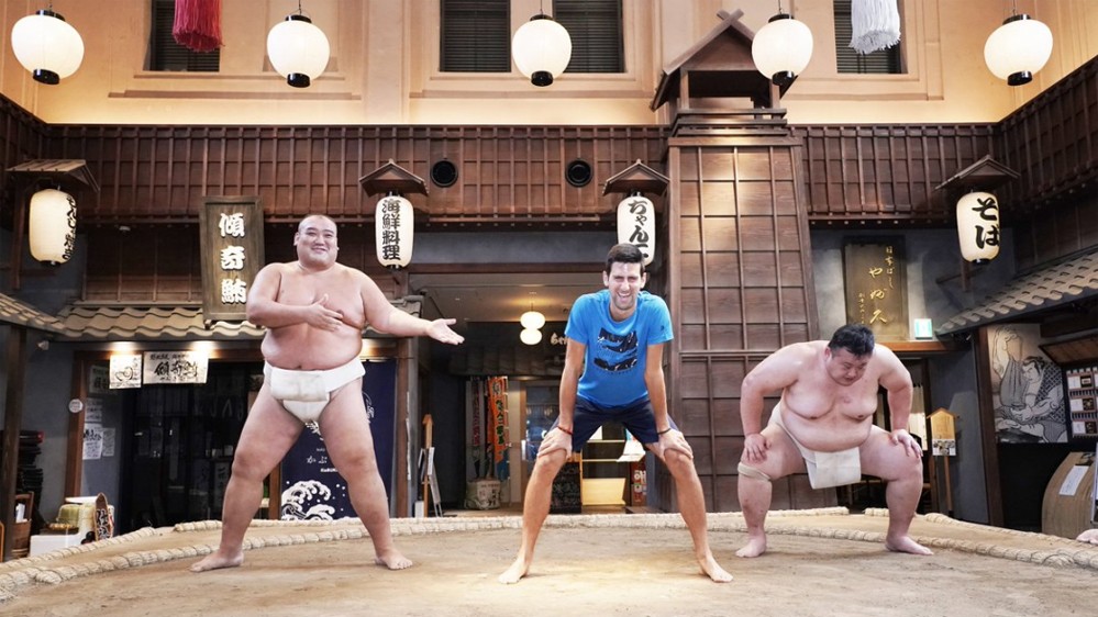 Jelang Jepang Terbuka 2019, Djokovic Jajal Tanding Sumo