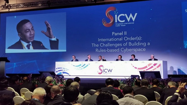 Wakil Kepala BSSN Dharma Pongrekun Jadi Pembicara di Singapore International Cyber Week