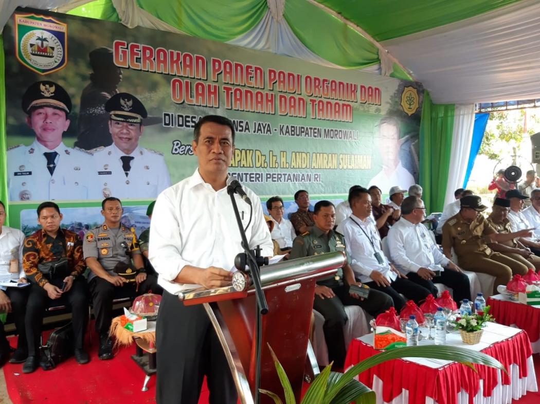 Mentan Dorong Gerakan Mekanisasi dan Pertanian Organik di Morowali