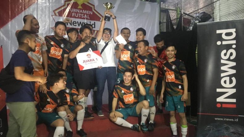 Dramatis, BNI Juara Turnamen Futsal Antar-BUMN dan Media iNews.id Cup 2019 usai Kalahkan Peruri di Final