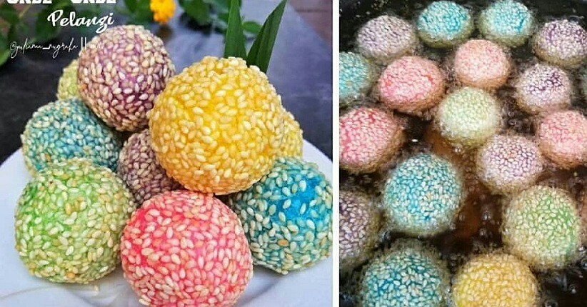 Camilan Unik saat Weekend, Enaknya Bikin Onde-Onde Pelangi
