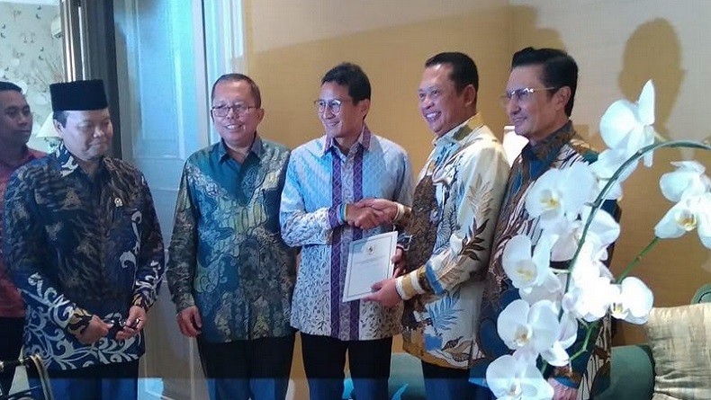 Pimpinan MPR Kunjungi Kediaman Sandiaga Uno