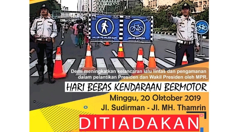 Car Free Day Ditiadakan saat Acara Pelantikan Presiden-Wakil Presiden