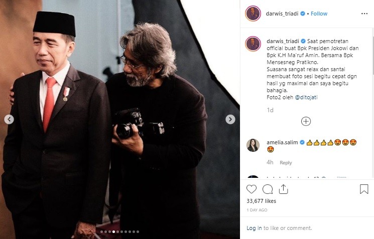 Darwis Triadi Bahagia usai Foto Jokowi dan Ma'ruf Amin, Begini Suasananya
