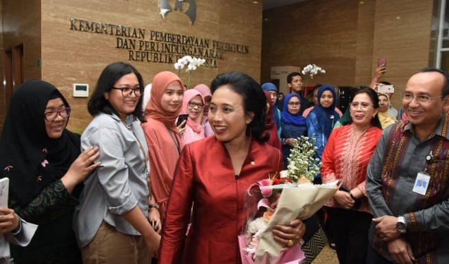 Menteri PPPA I Gusti Ayu Bintang Darmavati Ternyata Hobi Tenis Meja