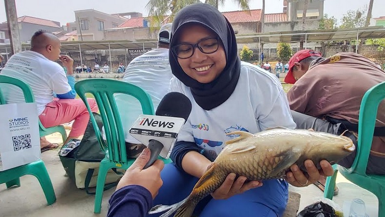 Keseruan Lomba Mancing HUT MNC Group, Peserta Ini Bangga Dapat Ikan Mas 2,3 Kg