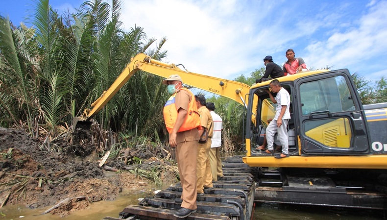 351 Bangkai Babi yang Mengambang di Danau Siombak Dikubur di 5 Lubang