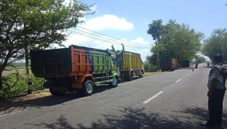 Langgar Dimensi Kendaraan, Puluhan Truk Terjaring Razia di Kulonprogo