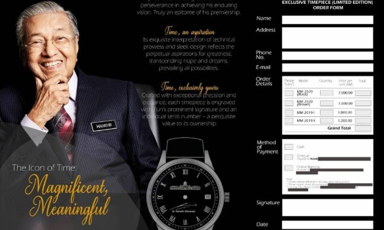 Heboh Arloji Mewah Bertanda Tangan Mahathir Mohamad Dijual, Begini Faktanya